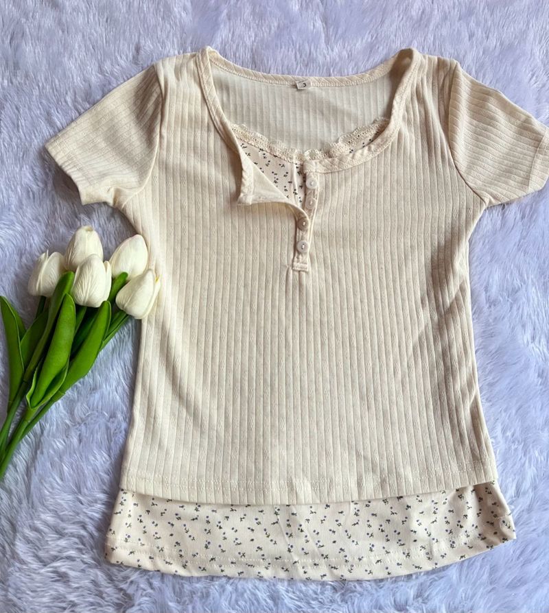 Coquette aesthetic top🦢🤍