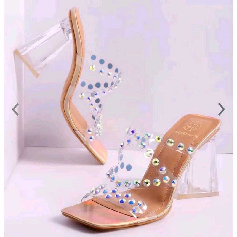 Moda-X Clear Block Heels