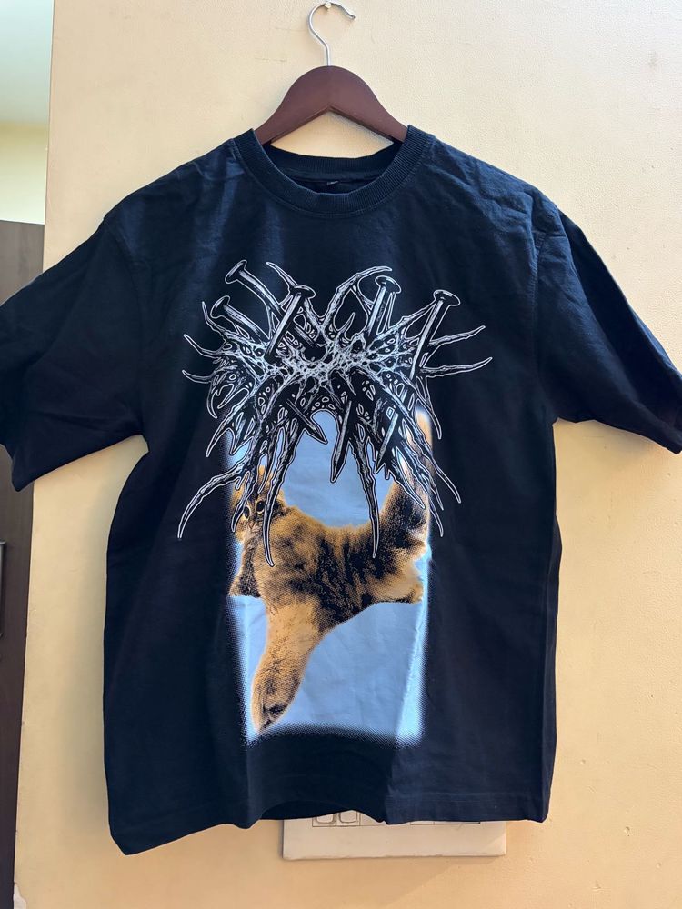 Cute Cat Graphic Print T-Shirt
