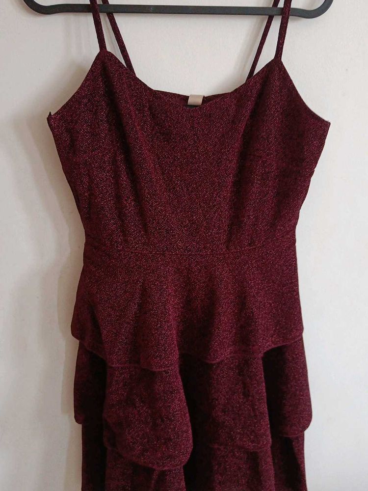 Sparkly Tiered Mini Dress