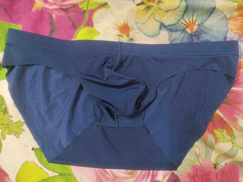 Blue Seamless Men's Briefs