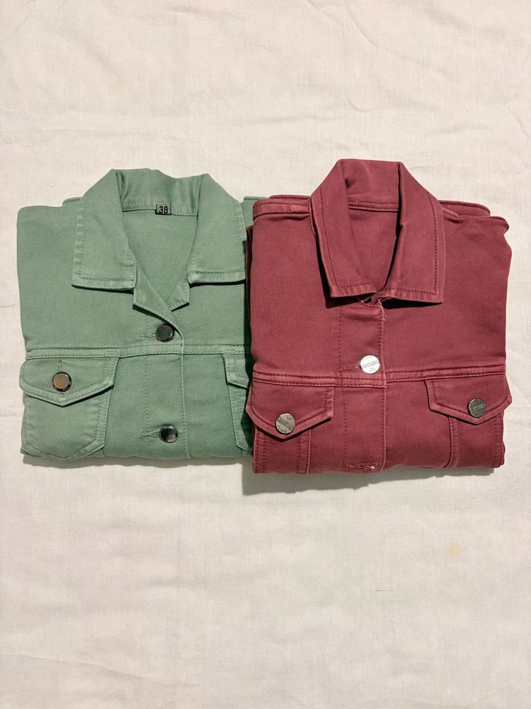 Olive Green Denim Jacket