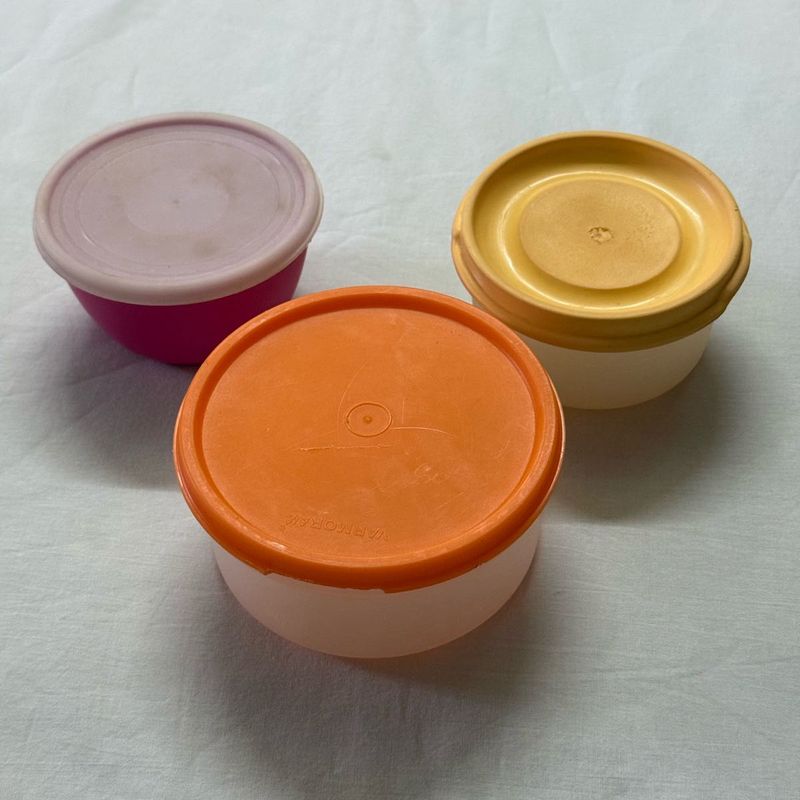 Set of 3 Vintage Food Storage Containers