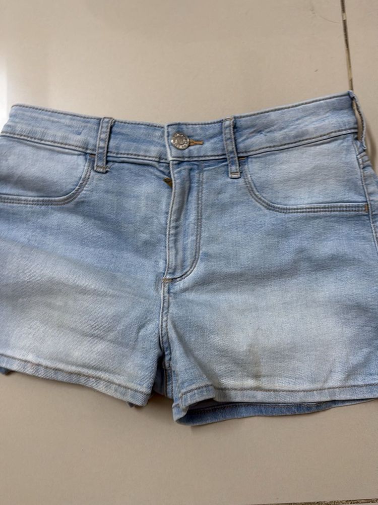 Light Wash Denim Shorts