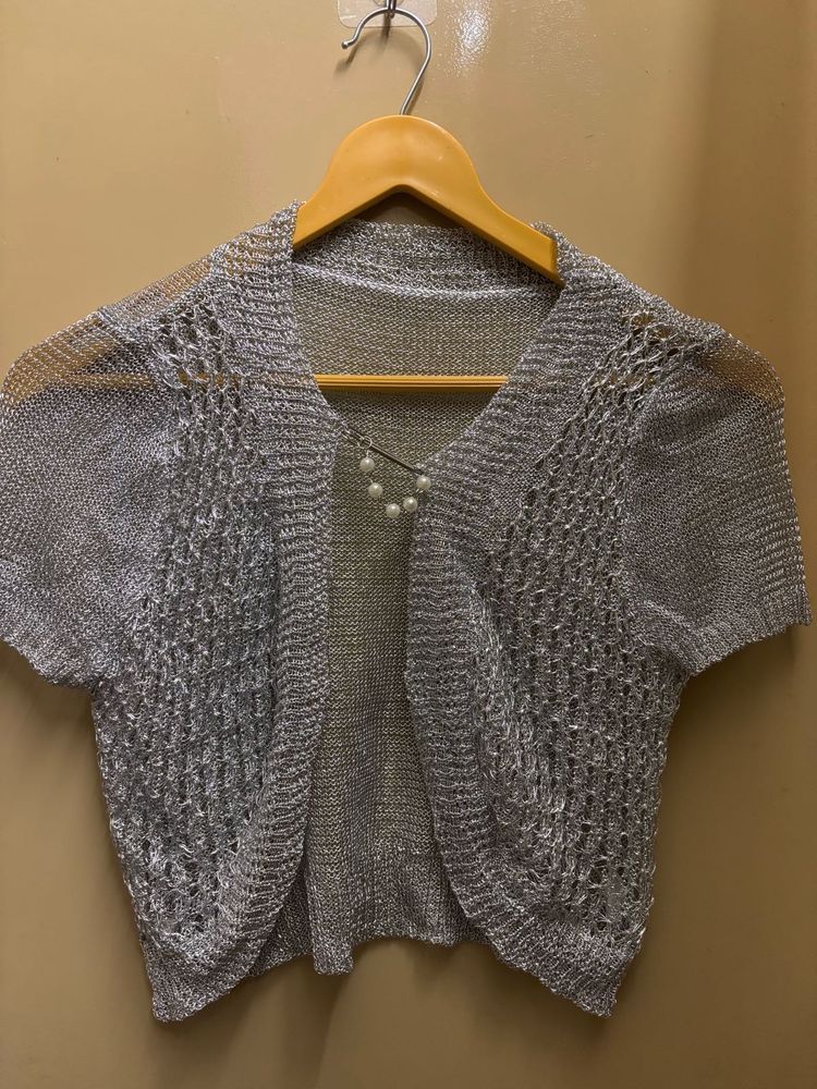 Shimmer Knit Bolero Shrug