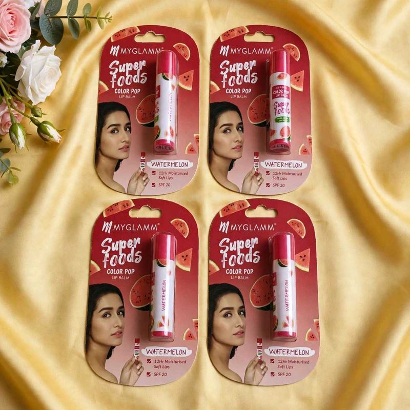 MyGlamm Color Pop Lip Balm - (4.6gm)pack Of 4