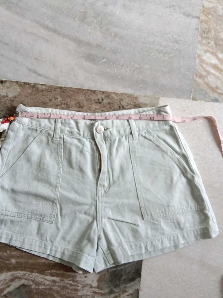 Light Green Utility Shorts