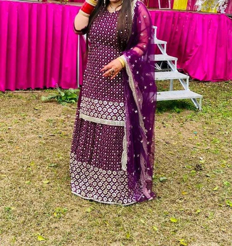 Elegant Purple Embroidered Kurta Set