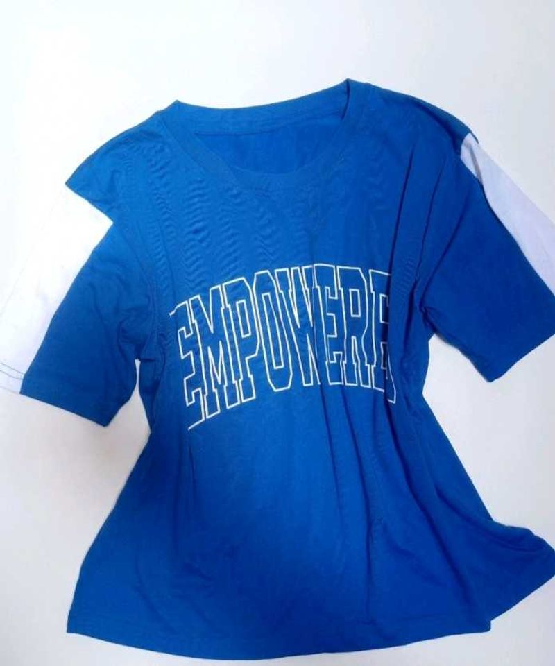 Cute Blue and White Baby Tee