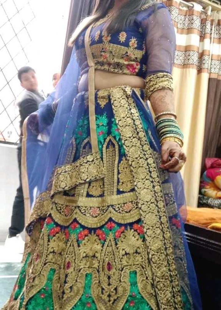 Embroidered Blue Lehenga choli set