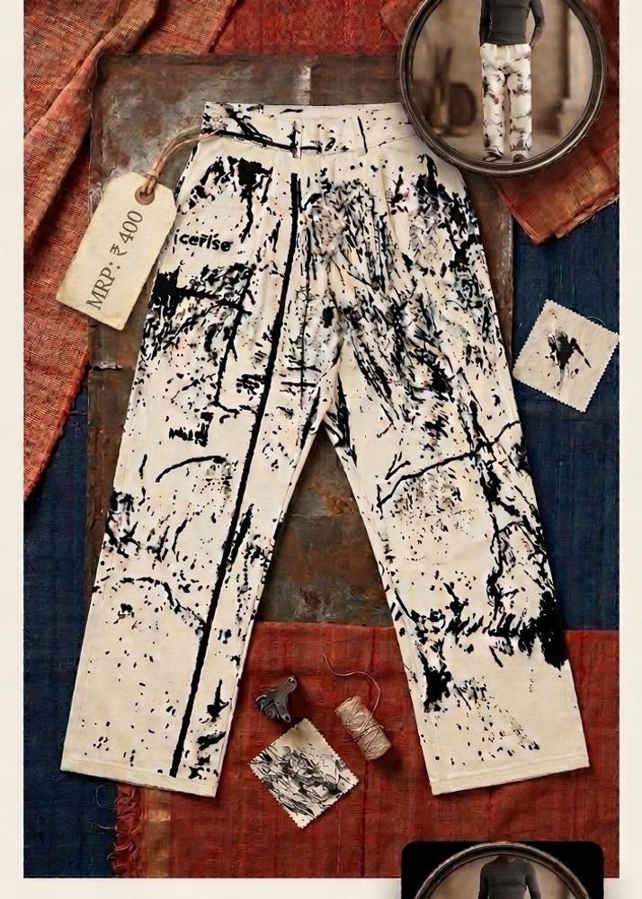 Unique Abstract Print Trousers