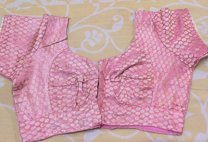 Pink Brocade Blouse