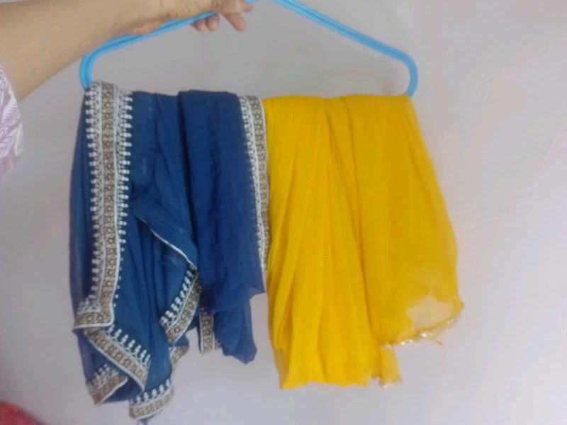 Beautiful Blue &amp; Yellow dupatta