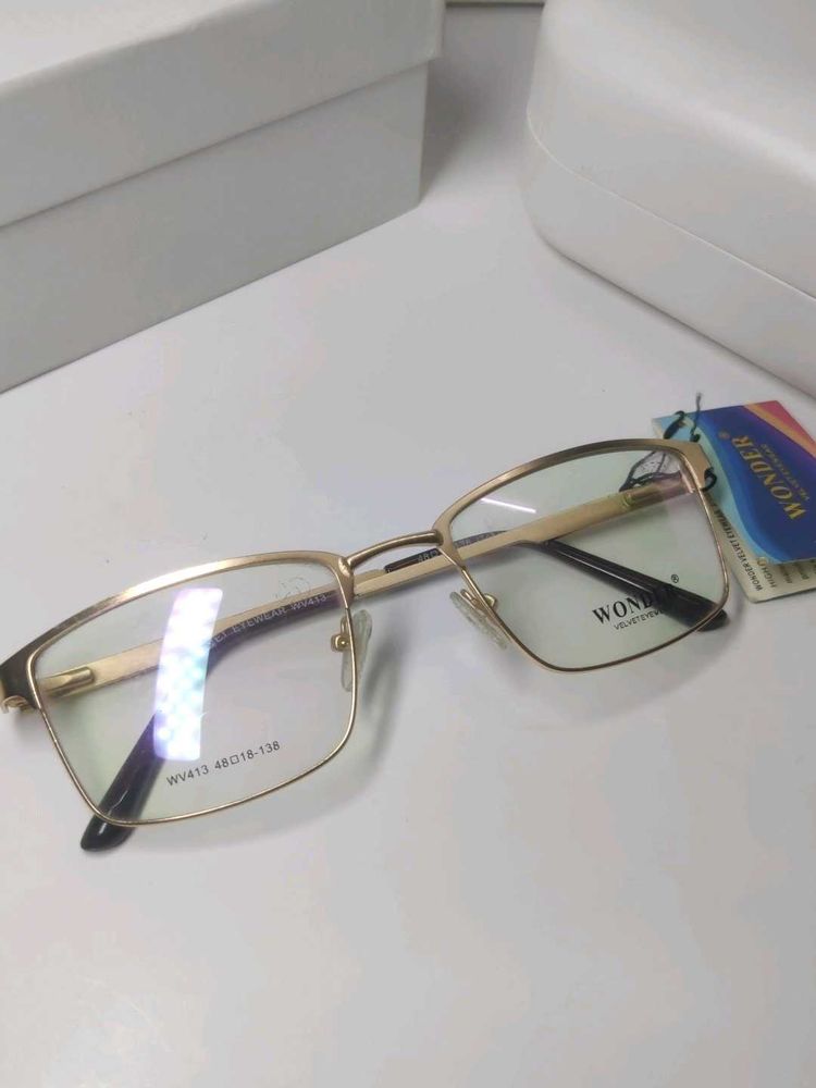 Stylish Gold Frame Eyeglasses