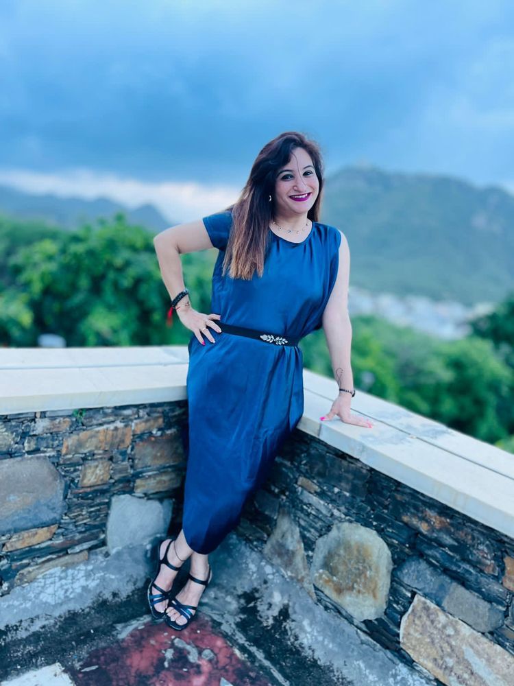 Elegant Navy Blue Dress