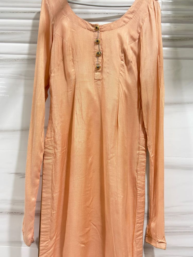 Elegant Peach Kurta