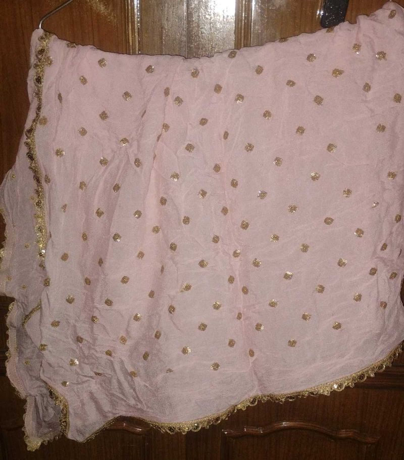 Light Pink Sequined Dupatta