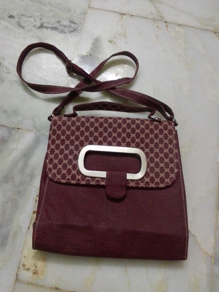 Stylish Maroon Crossbody Bag