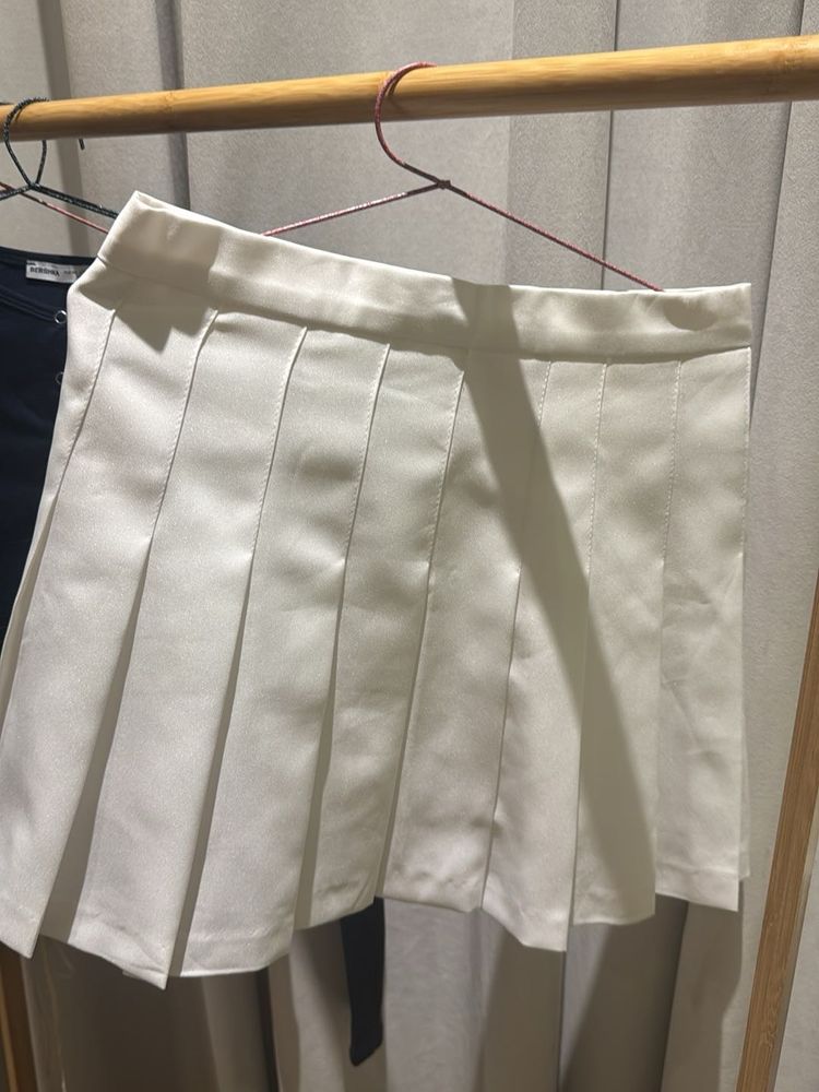 White Pleated Tennis Skirt