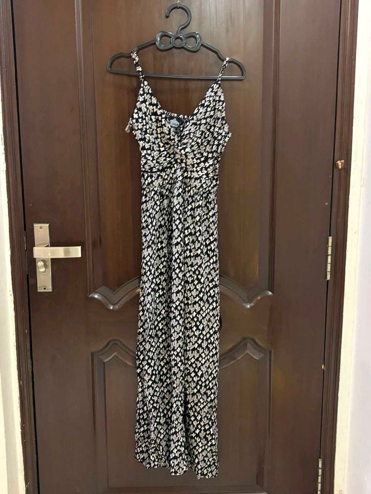 cute black and white pattern female dress