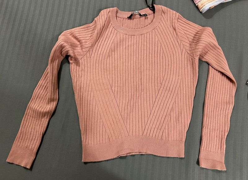 Ribbed Knit Long Sleeve Sweater