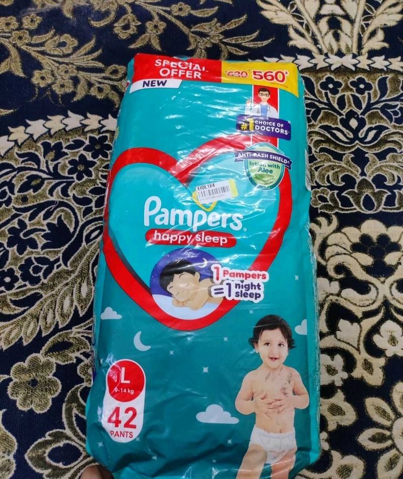 Pampers Happy Sleep Diapers - 42 Count