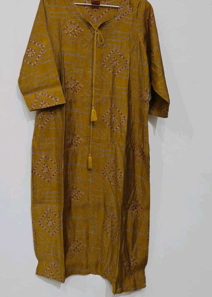 Elegant Mustard Kurta