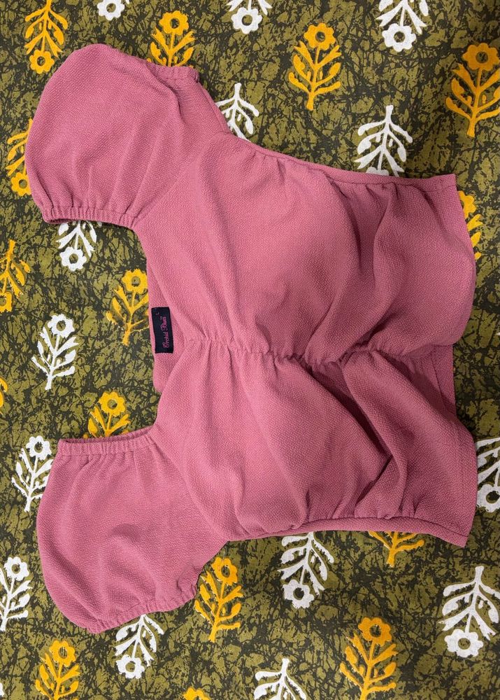Women's Pink Textured Blouse