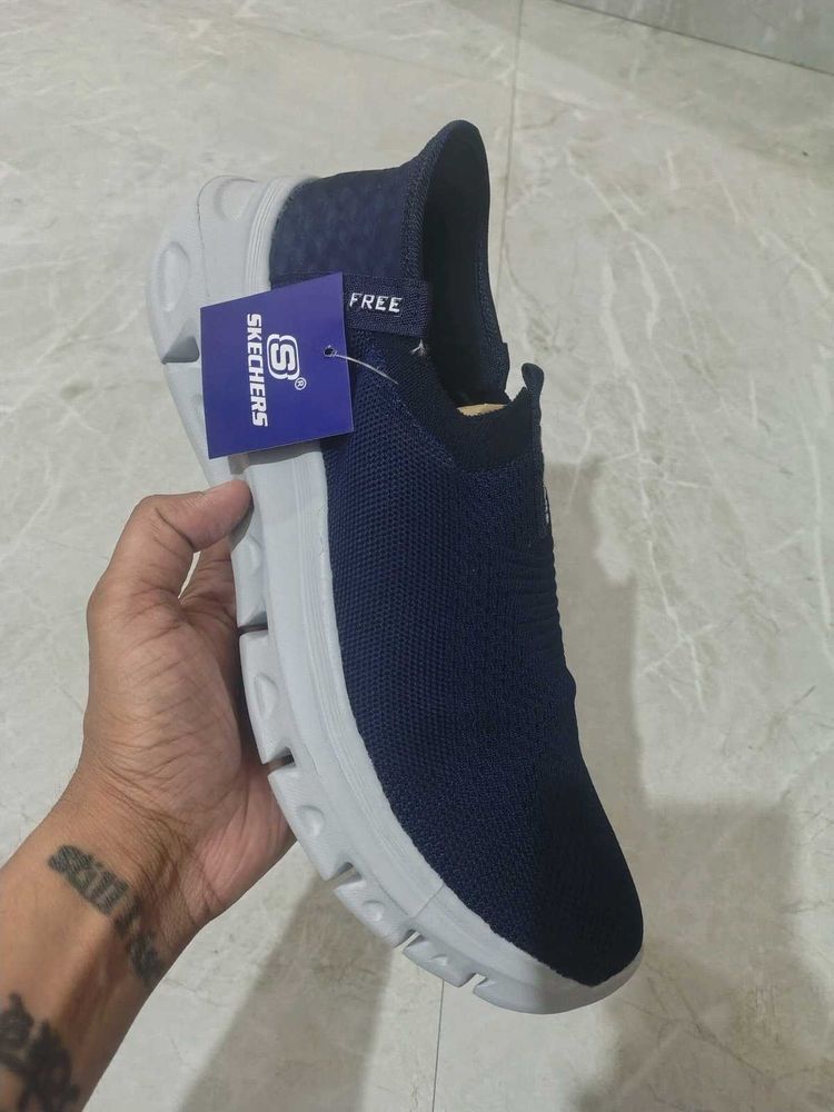Skechers Navy Slip-On Sneakers