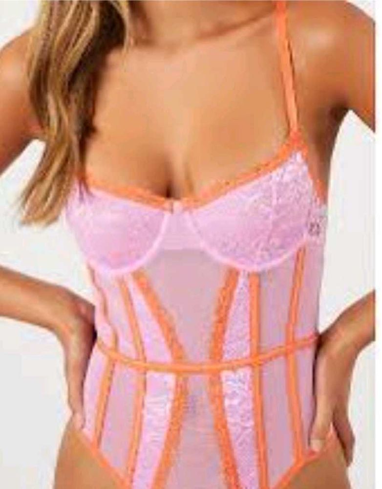 Strappy Lace Teddy Corset
