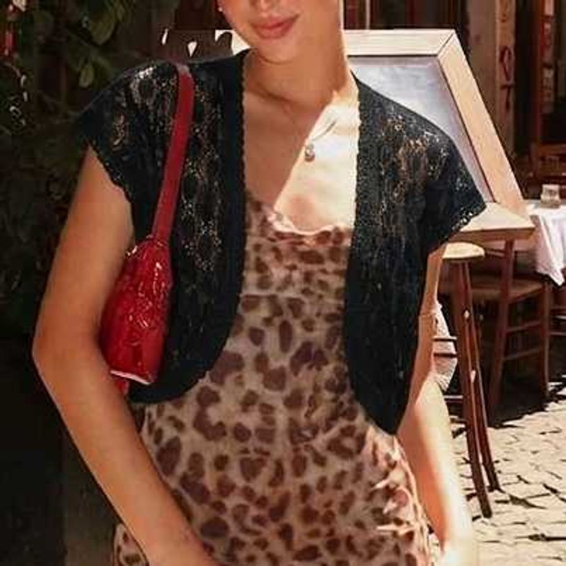 Black Lace Bolero Shrug