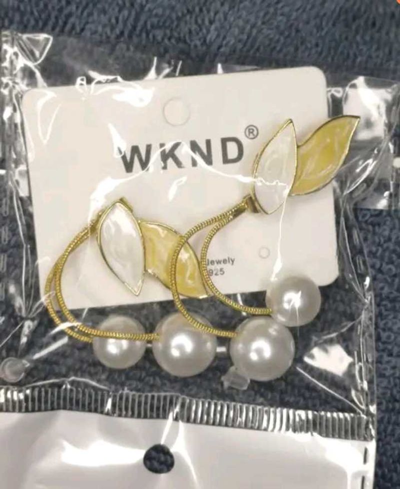 Western Party Wear  White Drop Pearl Earrings....