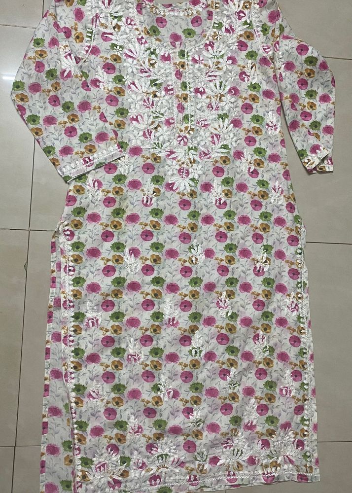 Lucknavi Floral Kurta (xl) price drop