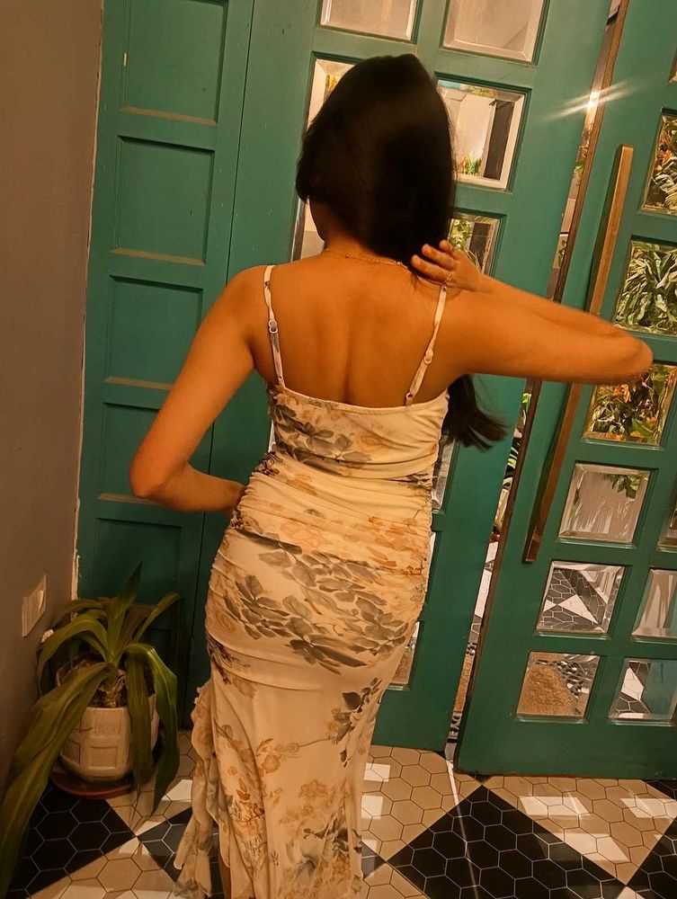 Elegant Floral Print Maxi Dress
