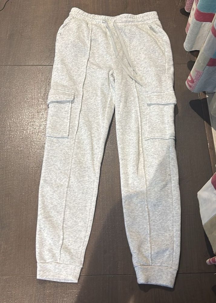 Grey Cargo Joggers