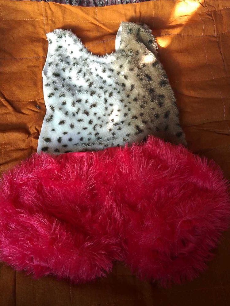 Faux Fur Lehenga Choli