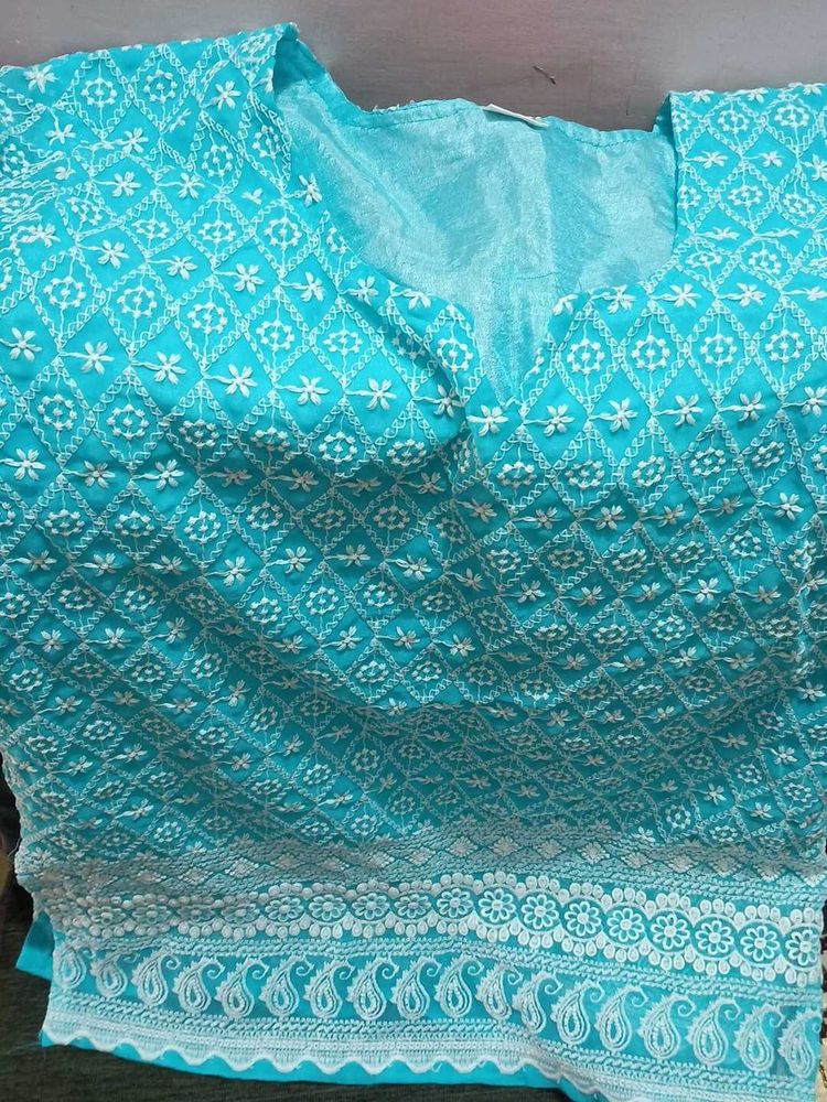 Embroidered Blue Blouse