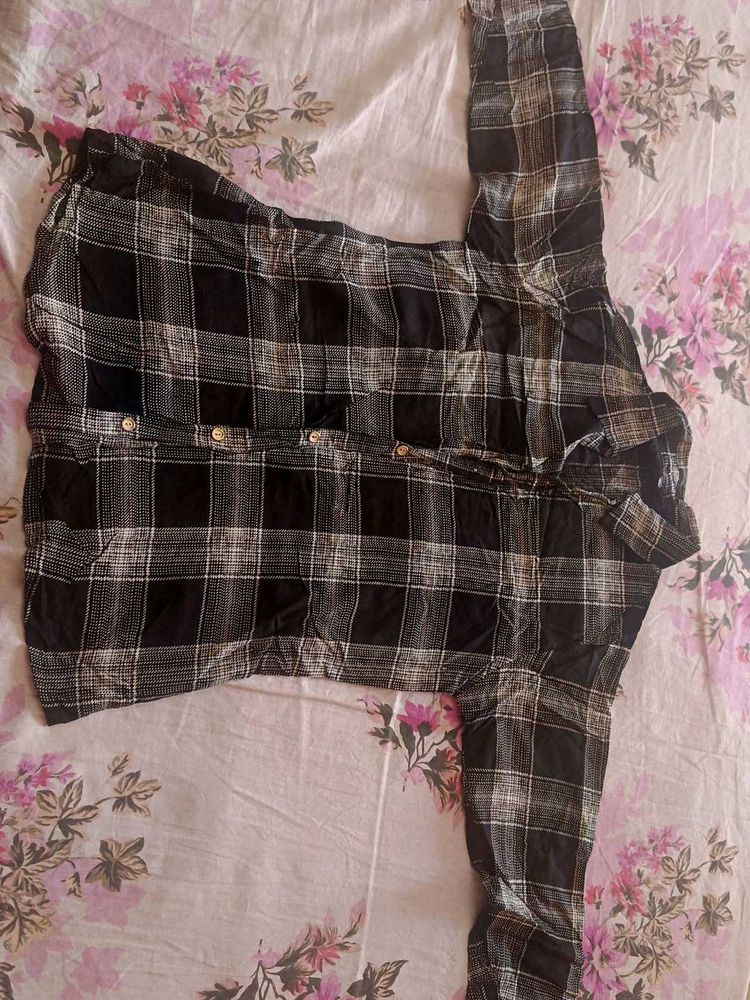 Checked Pattern Women's Shirt