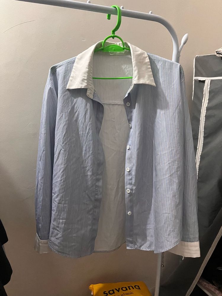 Classic Striped Button-Up Shirt