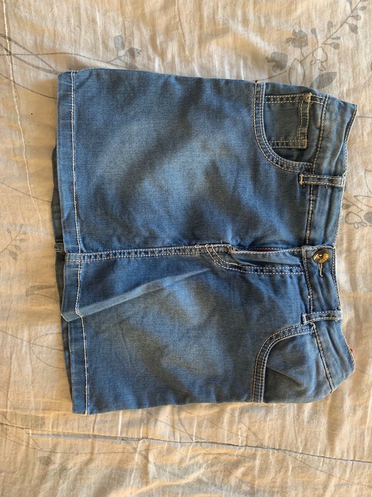 Denim Mini Skirt