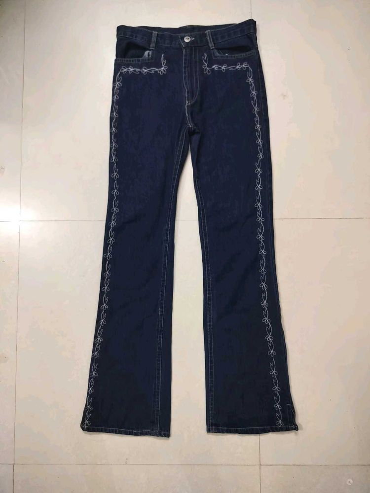 Embroidered Bootcut Jeans