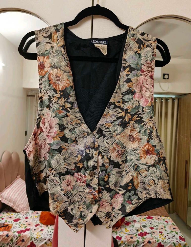 Vintage Floral Vest
