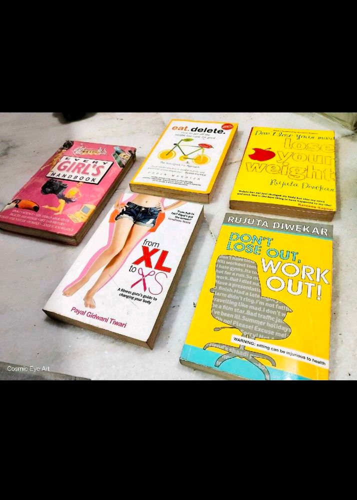 Set of 5 Fitness Books Bundle
