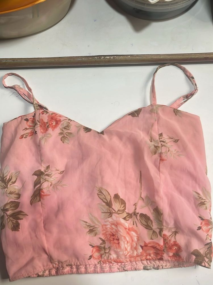 Sheer Floral Cami Top