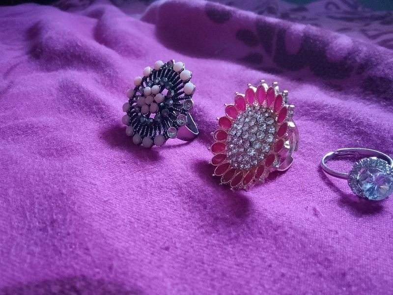 Earrings With Rings &amp; Nail Paint