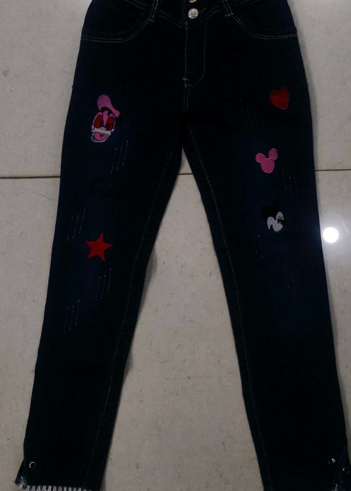 Girls' Fun Patch Jeans