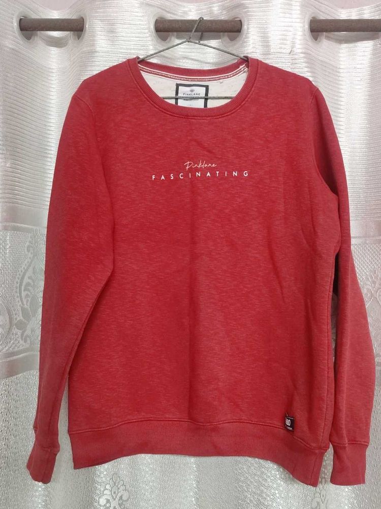 Red Crew Neck Sweatshirt