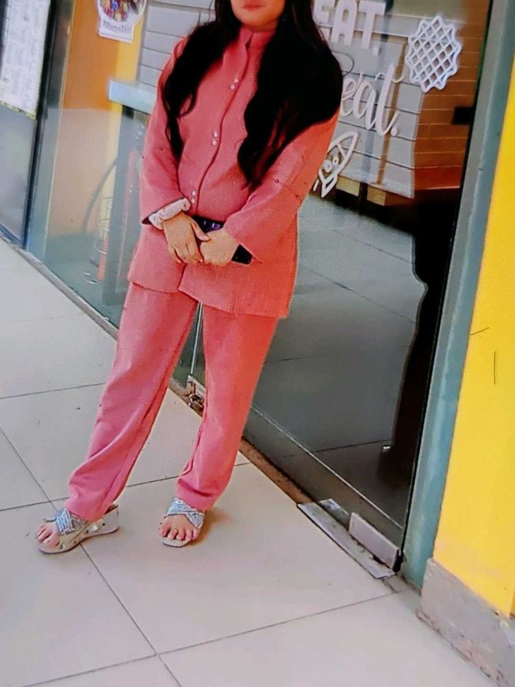 Chic Pink Two-Piece Co-ord Set