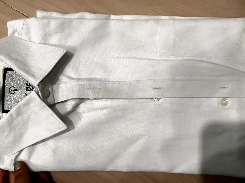 Men's White Button-Up Shirt