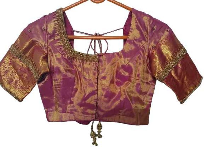 Designer Embroidered Silk Blouse